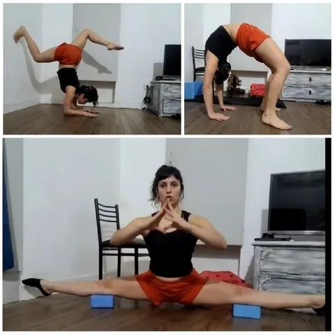 Yoga Practice with Various Poses