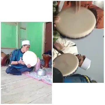 Drum Playing in Two Settings