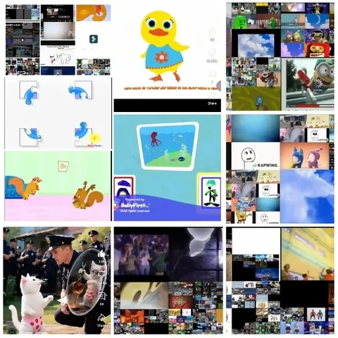 Colorful Animated Character Montage
