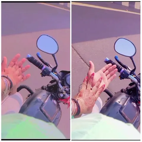 Hands on Motorcycle Handlebars