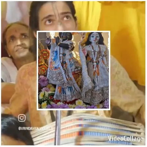 Religious Gathering with Decorated Statues