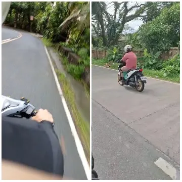 Motorcycle Ride on Winding Road