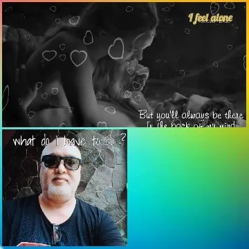 Monochrome Couple with Text Overlay