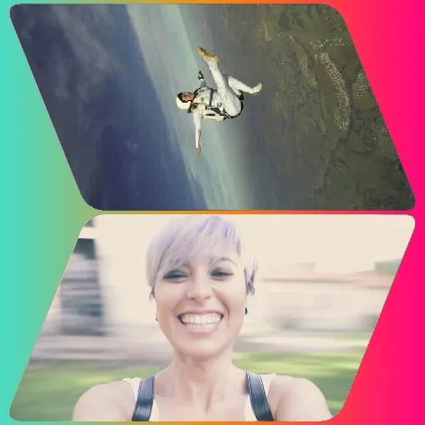 Skydiver Free Falling and Smiling