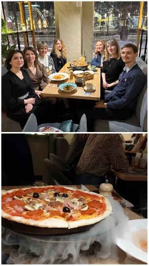 Group Dining with Pizza and Smiles