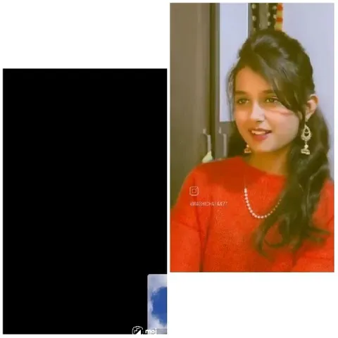 Woman Smiling in Red Sweater Indoors