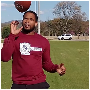 Catching Football Outdoors