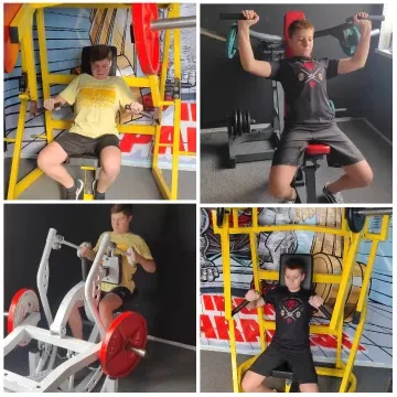 Kids Working Out in Gym