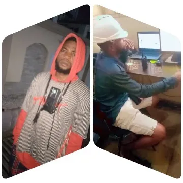 Hoodie and Hard Hat in Contrast