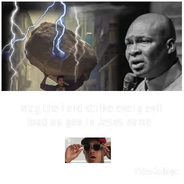 Man Holding Rock with Lightning