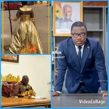 Person in Golden Dress and Others