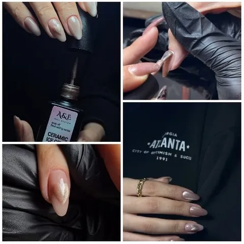 Manicure Process with Nail Polish