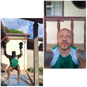 Outdoor Workout with Dumbbells