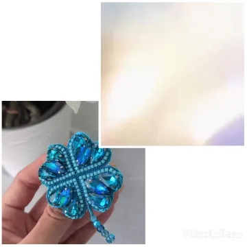 Hand Holding Beaded Shamrock
