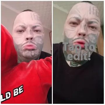 Person With Distinctive Face Tattoos