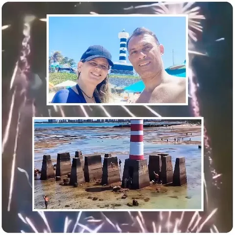 Couple Smiling by a Lighthouse