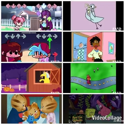 Animated Characters In Six Scenes