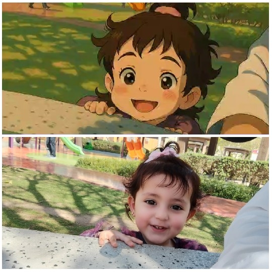 Cartoon and Real Child Overledge