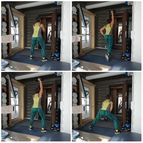 Person Exercising Against a Wooden Wall