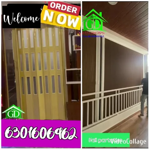 Indoor Yellow Door with Welcome Text