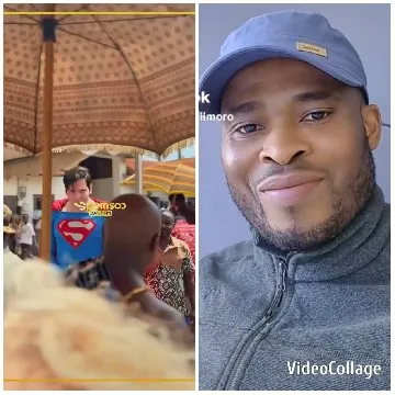Crowd Scene with Superman Shirt