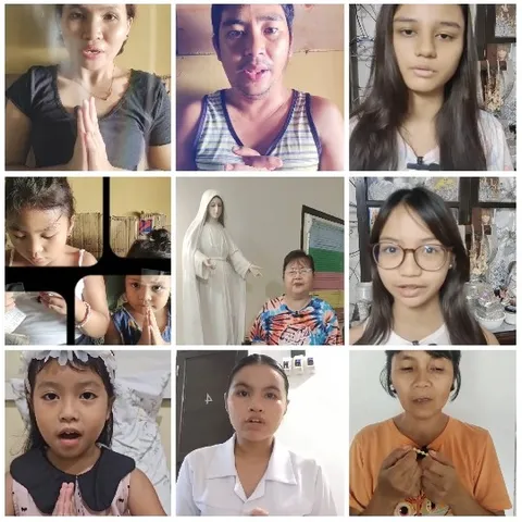 Portraits of People Praying Together