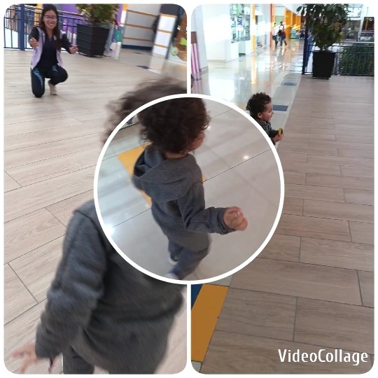 Child Interacting with Adult in Public