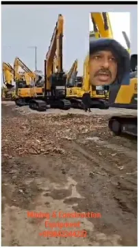 Yellow Excavators on Construction Site