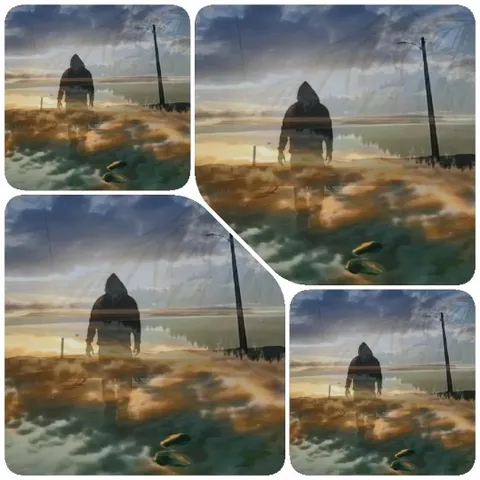 Hooded Figure on Scenic Path