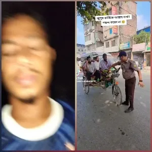 Closed Eyes in Street Setting