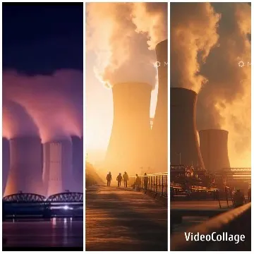 Cooling Towers with Industrial Backdrop
