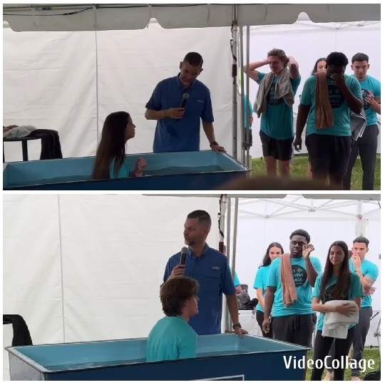 Baptism Event Under Tent