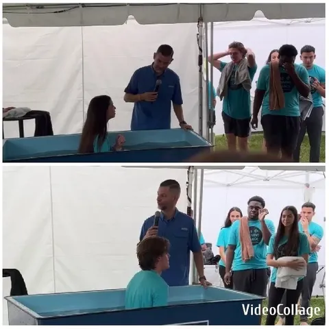 Baptism Event Under Tent