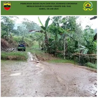 Parked Vehicle on Muddy Road