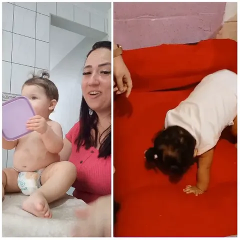 Babies Playing Indoors Together