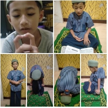 Boy in Traditional Prayer Poses