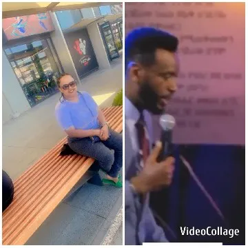Person on Bench with Sunglasses