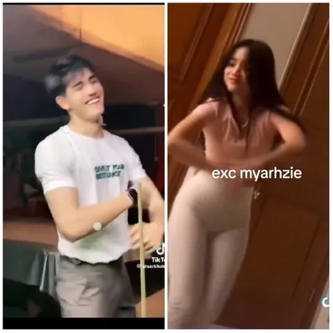 Smiling by Pool Table and Dancing
