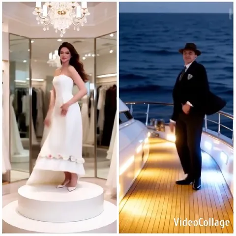 Bridal Shop and Yacht Sunset