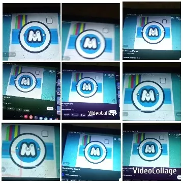 Graphic Design with Large 'M' Logo