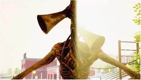 Skeletal Creature in Urban Setting