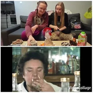 Sofa Gathering with Drinks and Snacks