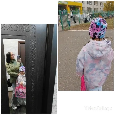 Mirror Selfie with Child Outdoors