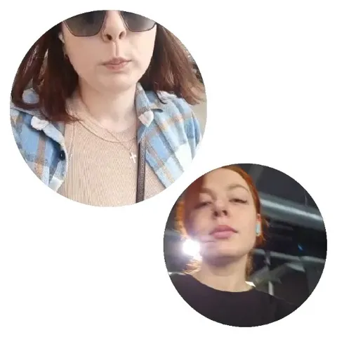 Two Individuals in Circular Frames
