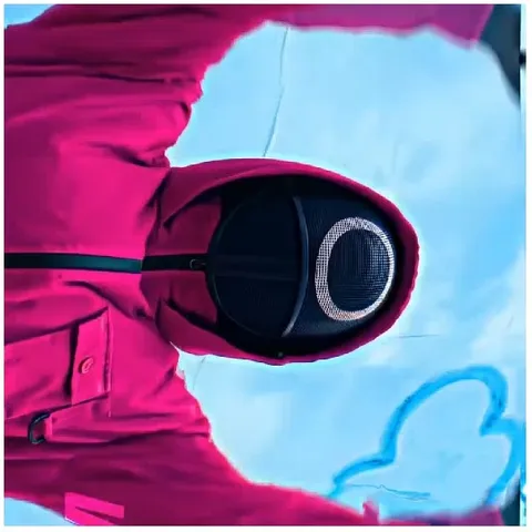 Person in Red Outfit Outdoors