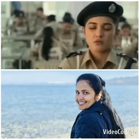 Police Officer with Serene Background