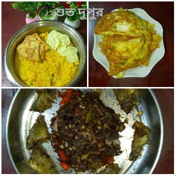 Food Dishes with Chicken and Rice