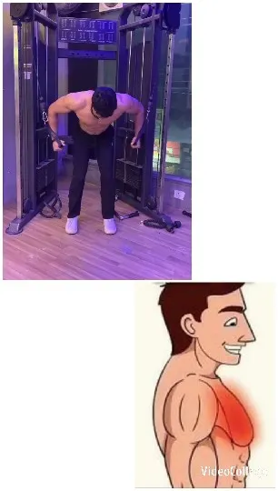 Chest Exercises with Cartoon Illustration