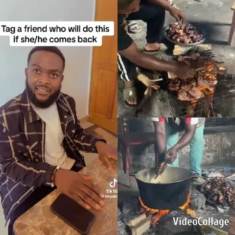 Surprised Man and Grilling Scenes