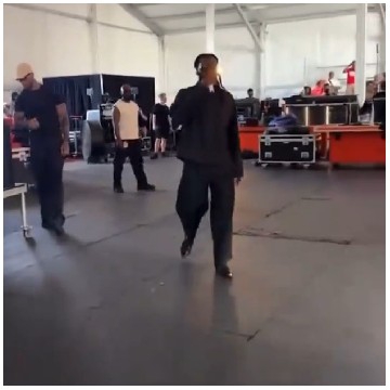 People in Backstage Rehearsal Space